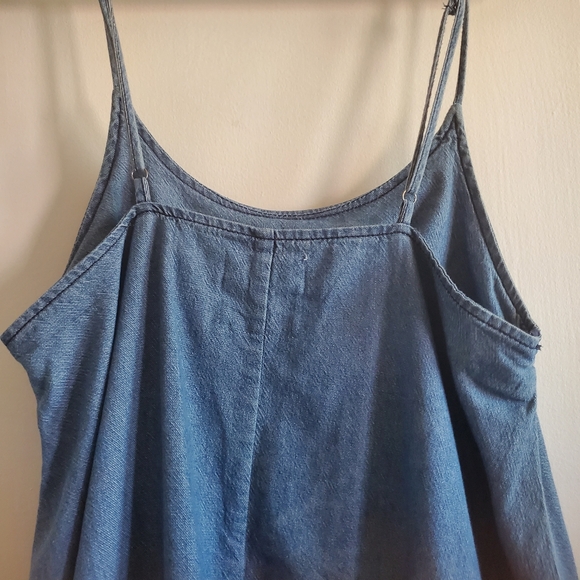 One Teaspoon Pinkie Denim mini Dress ruffle hem Size S Boho grunge Indie Sleeze - Picture 7 of 13